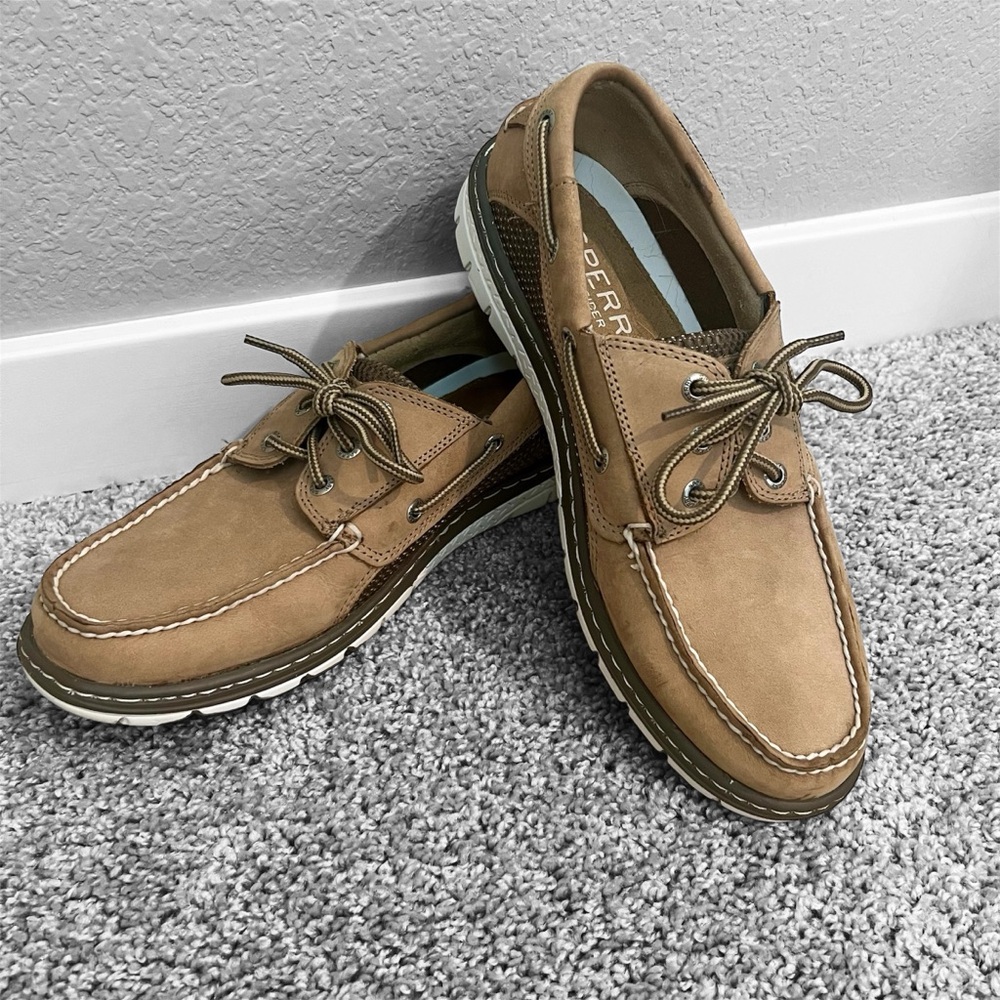Sperry Men’s Top-Sider Boat Shoes Tan, Size 9.5